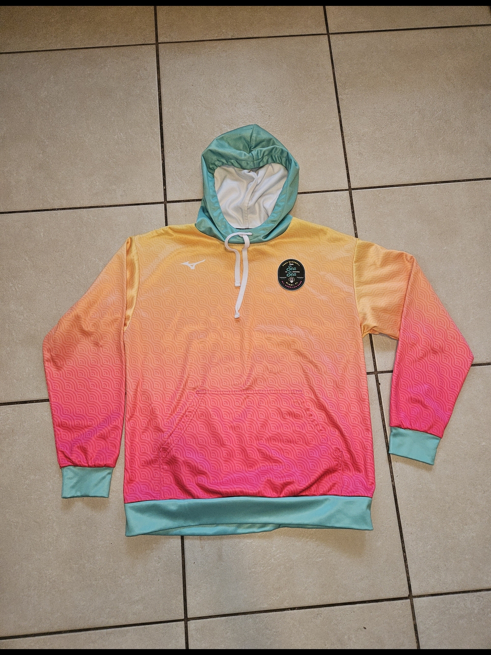 Mizuno Performance Gradient Hooded Sweatshirt Mens M